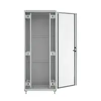 19inchnetwork cabinet pel 42he 600x600 ral7035 front glass 1