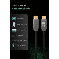 ProfiPatch HDMI Kabel 8K60Hz UHD 10m-30m schwarz 4K120Hz Gol
