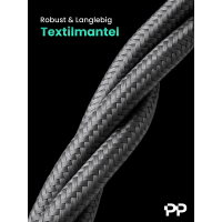 ProfiPatch USB C Kabel 100W Ladekabel mit Textilmantel 0,5-3