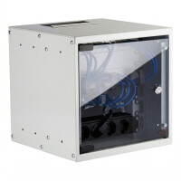 set 10inch 6u wall housing grey ral7035 including accessorie