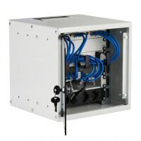 set 10inch 6u wall housing grey ral7035 including accessorie