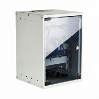 set 10inch 9u wall housing grey ral7035 including accessorie