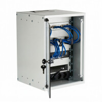 set 10inch 9u wall housing grey ral7035 including accessorie