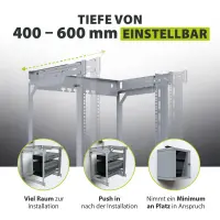 Netzwerkschrank Wandgehäuse 19 Zoll 9HE-15HE X-Rack unm