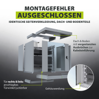 Netzwerkschrank Wandgehäuse 19 Zoll 9HE-15HE X-Rack unm