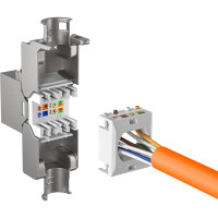 Keystone Modul Cat.6a 500Mhz 10Gbit RJ45 geschirmt 4