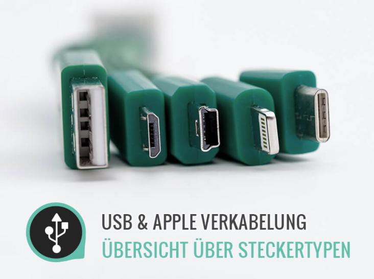 Übersicht USB & Apple-Verkabelung